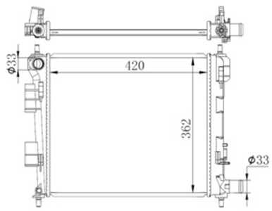 Kylare, motorkylning, hyundai i10 ii, i10 sedan ii, 25310B9050, 25310B9150