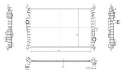 Kylare, motorkylning, citroën,ds,opel,peugeot,vauxhall, 1609648380, 1610017680, 1611522480, 3556160, 3638336, 9673628780, 96757