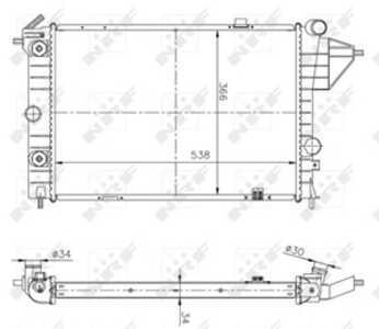 Kylare, motorkylning, opel vectra a, vectra a halvkombi, vauxhall cavalier mk halvkombi iii, cavalier mk sedan iii, 03096382, 1