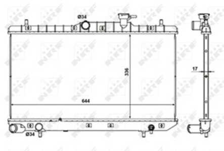 Kylare, motorkylning, hyundai accent ii, accent sedan ii, 2531025300, 2531025400