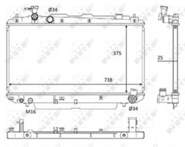 Kylare, motorkylning, toyota rav 4 ii, 1640028160, 1640028170, 1640028171