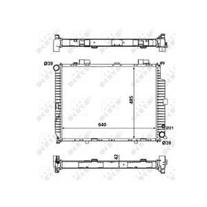 Kylare, motorkylning, mercedes-benz e-klass [w210], e-klass t-model [s210], 2105003203, 2105003503, 2105006603, 2105006703, A21