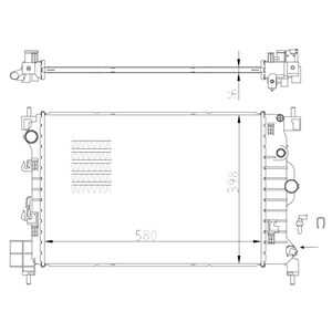 Kylare, motorkylning, chevrolet trax, opel mokka / mokka x, vauxhall mokka / mokka x, 1300342, 1300355, 95026325, 95298557