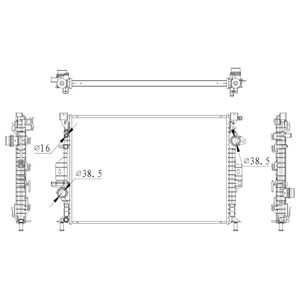 Kylare, motorkylning, ford kuga ii, kuga van ii, 1786805, CV618005FA