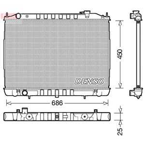 Kylare, motorkylning, nissan pick up, 21410VK505