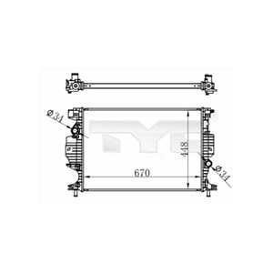 Kylare, motorkylning, ford galaxy iii, mondeo halvkombi v, mondeo sedan v, mondeo turnier v, s-max, 2069561, 5184274, DG938005C