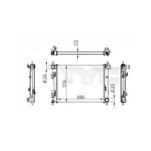 Kylare, motorkylning, hyundai i20 i, kia rio iii, 253101J700, 253101R300