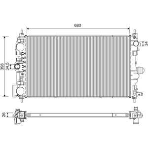 Kylare, motorkylning, chevrolet cruze, cruze halvkombi, opel astra j gtc, 1300327, 13267664, 13267666, 39074663