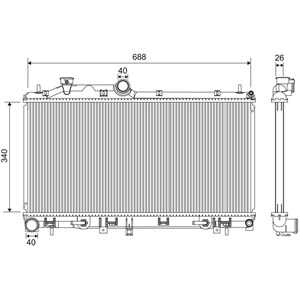 Kylare, motorkylning, subaru forester, 45119SC020, 45119-SC020