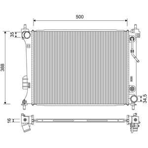 Kylare, motorkylning, hyundai i20 i, 253101J050, 25310-1J050, 253101J500, 25310-1J500, 253104P050, 25310-4P050