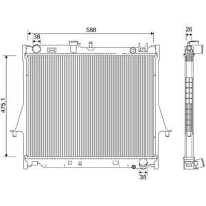 Kylare, motorkylning, toyota hilux pick-up vi, 164005B620, 16400-5B620, 164005B630, 16400-5B630