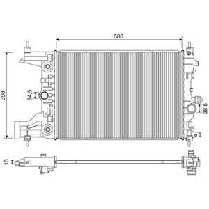 Kylare, motorkylning, opel astra j, astra j sedan, astra j sports tourer, 1300300, 13267652, 39074666