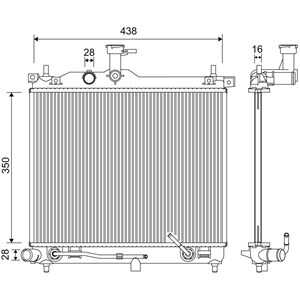 Kylare, motorkylning, hyundai i10 i, 253100X050, 25310-0X050, 253100X070, 25310-0X070, 253100X350, 25310-0X350