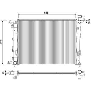 Kylare, motorkylning, hyundai ix35, kia sportage iii, 253102Y500, 25310-2Y500