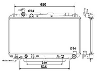 Kylare, motorkylning, toyota rav 4 ii, 1640028140, 1640028190, 164002819087, 1640028191, 1640028460, 164002846087, 2528727000, 