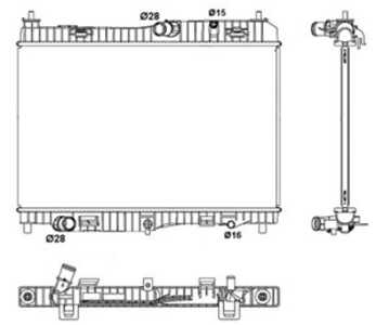 Kylare, motorkylning, ford fiesta vi, fiesta van vi, 1540332, 1566662, 1671561, 1775583, 8V518005FA, 8V518005FB, 8V518005FC, 8V