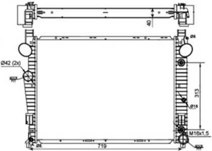 Kylare, motorkylning, mercedes-benz s-klass [w220], 2205000103, 40160-A8600, 40160-A8610, 40160-A8625, 40160-U7000, A2205000103