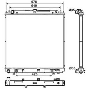 Kylare, motorkylning, nissan np300 navara, np300 navara flak/chassi, np300 pickup, pathfinder iii, pathfinder van iii, 21410EB0