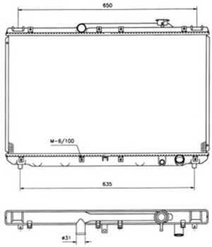 Kylare, motorkylning, toyota camry, camry kombi, 1201G2, 1201-G2, 1609314280, 1609417180, 1640003050, 1640003061, 1640074750