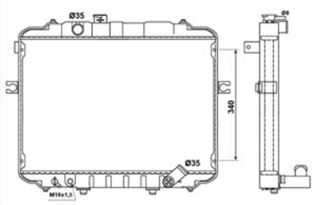 Kylare, motorkylning, hyundai h100 flak/chassi, 253004B000, 253004B001, 253004B100, 253104B001