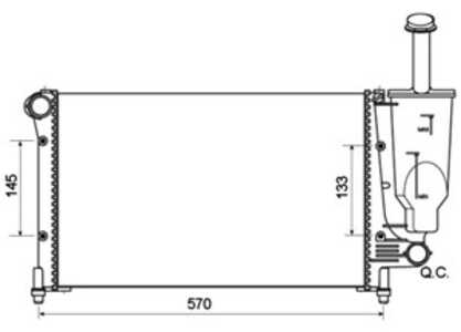 Kylare, motorkylning, fiat panda, panda skåp/halvkombi, 51759805, 51773189, 51773190, 51773191