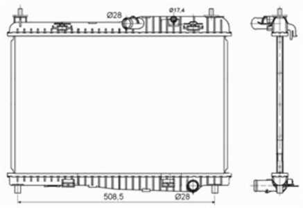 Kylare, motorkylning, ford b-max, b-max van, fiesta vi, fiesta van vi, 1516267, 1523440, 1548603, 2029176, 8V518005BD, 8V518005