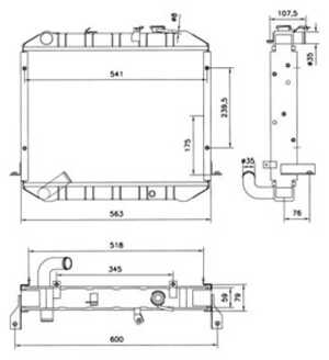 Kylare, motorkylning, toyota dyna 150 flak/chassi, dyna flak/chassi, 1640054481