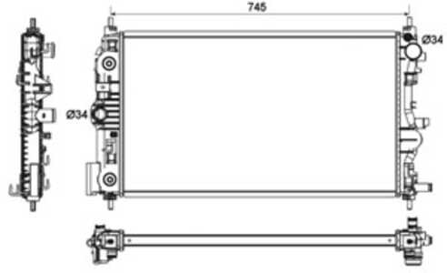 Kylare, motorkylning, chevrolet cruze, cruze halvkombi, cruze station wagon, orlando, 13267666, 13267667