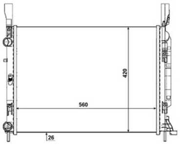 Kylare, motorkylning, renault kangoo / grand kangoo ii, kangoo be bop, kangoo express, 1130449, 1130453, 1383775, 8200418328, 8