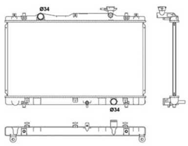 Kylare, motorkylning, suzuki kizashi, 17700-57L00, 17700-57L20