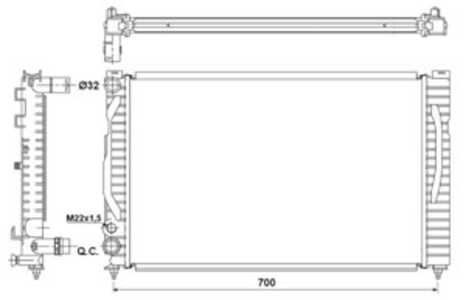 Kylare, motorkylning, audi,skoda,vw, 8D0121251P