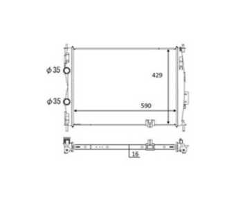 Kylare, motorkylning, nissan qashqai / qashqai +2 i, qashqai / qashqai +2 van i, 21400JD20A, 21400JD20B, 21410JD20B, 21410JD21B