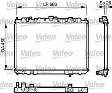 Kylare, motorkylning, nissan x-trail, 214108H800, 21410-8H800