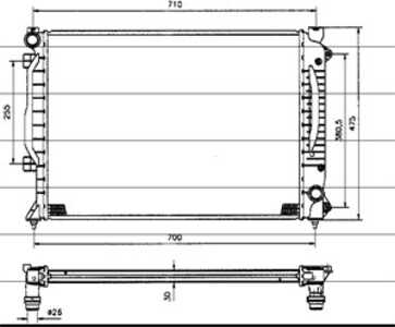 Kylare, motorkylning, audi a6 c5, a6 c5 avant, 4B0121251