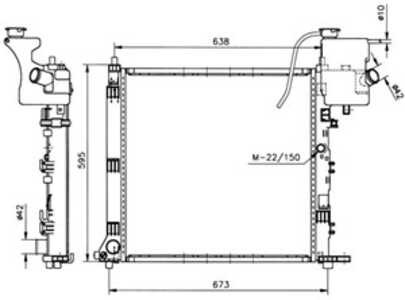 Kylare, motorkylning, mercedes-benz vito buss [w638], vito skåp [w638], v-klass [638/2], 6385011601