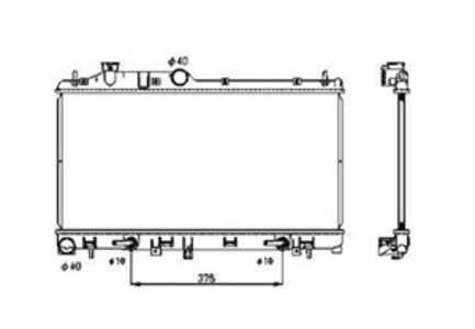 Kylare, motorkylning, subaru forester, impreza halvkombi, impreza sedan, legacy iv, legacy kombi iv, outback, xv, 1666283, 1668