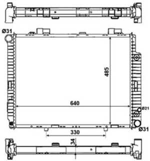 Kylare, motorkylning, mercedes-benz, 2105004603, 2105005303, 2105006003, 2105006203, A2105004603, A2105005303, A2105006003, A21