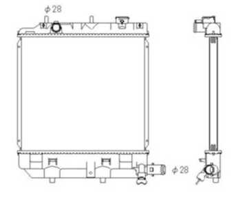 Kylare, motorkylning, mazda demio, B5D815200A, B5D815200B