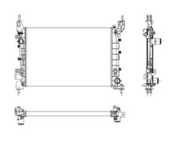 Kylare, motorkylning, fiat linea, 4243124031, 4243130100, 4243130140, 4243130190, 4243130240, 4243140080, 4243150040, 424315005