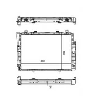 Kylare, motorkylning, mercedes-benz 124 sedan [w124], s-klass [w140], 13 40 549, 1340549, 1405002003, 1405002103, 90542637, A14