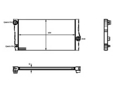 Kylare, motorkylning, bmw 7 [f01, f02, f03, f04], 17117570096, 7570096