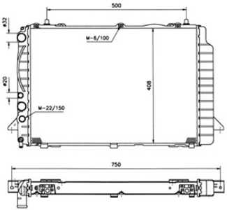 Kylare, motorkylning, audi 80 b4 avant, 80 b4 sedan, cabriolet b3, 8A0121251E, 8A0121251G