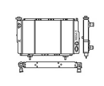 Kylare, motorkylning, renault 4, 4 skåp/stor limousine, 30769060, 31341483, 31471028, 7700656047, 7700669799, 7700702701, 77013