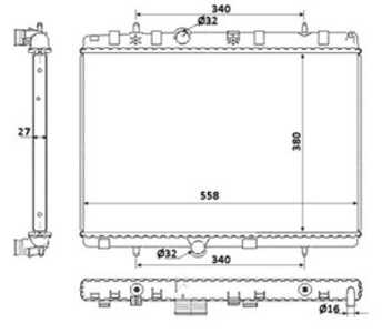 Kylare, motorkylning, citroën,ds,peugeot, 133089, 1330P8, 1330P9, 133389, 1333A1, 96858526, 9685852680