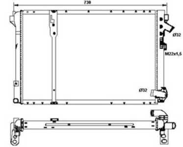 Kylare, motorkylning, renault espace iii, laguna i, laguna grandtour i, 7701041957, 8660000475