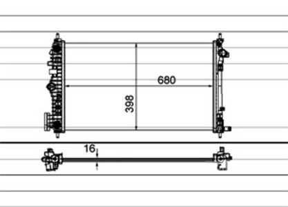 Kylare, motorkylning, opel insignia a, insignia a sedan, insignia a sports tourer, vauxhall insignia mk i, 1300294, 13241729