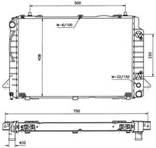 Kylare, motorkylning, audi 80 b4 avant, 80 b4 sedan, cabriolet b3, coupe b3, 8A0121251C