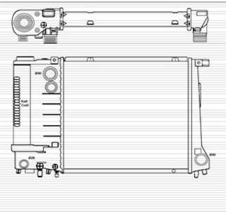 Kylare, motorkylning, bmw 3 [e30], 3 cabriolet [e30], 3 touring [e30], 5 [e34], 5 touring [e34], 171117129799, 17111719303, 171