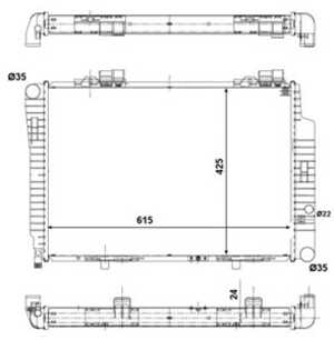 Kylare, motorkylning, mercedes-benz c-klass [w202], c-klass t-model [s202], 2025002103, 2025006603, A2025002103, A2025006603