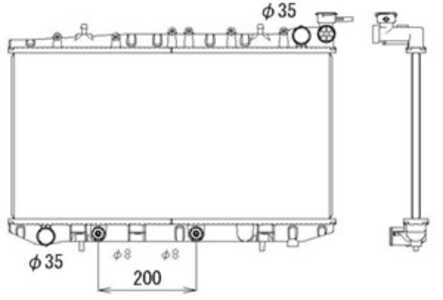 Kylare, motorkylning, nissan primera, primera hatchback, 2146064J00, 2146071J00, 2146071J01